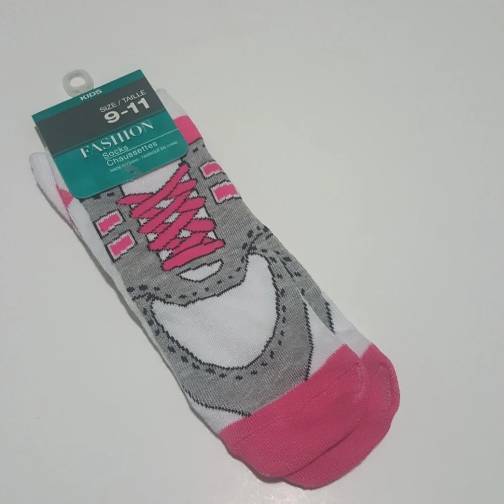 Kids Sneaker Fashion Socks- Size 9-11
